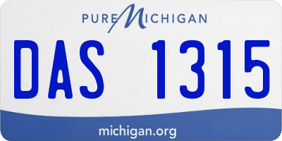 MI license plate DAS1315
