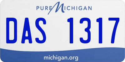 MI license plate DAS1317