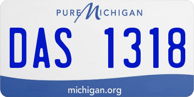 MI license plate DAS1318