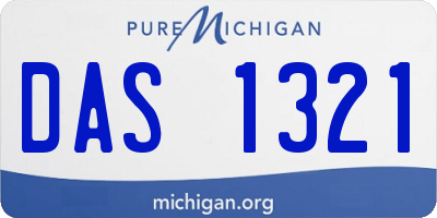 MI license plate DAS1321