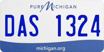 MI license plate DAS1324