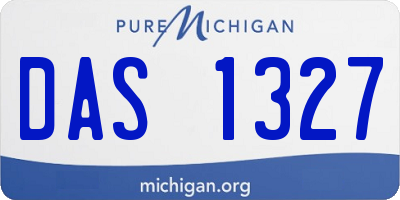 MI license plate DAS1327