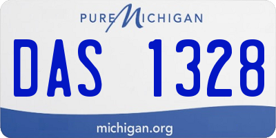 MI license plate DAS1328