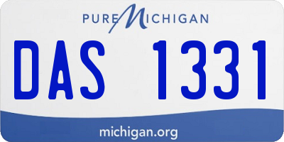 MI license plate DAS1331