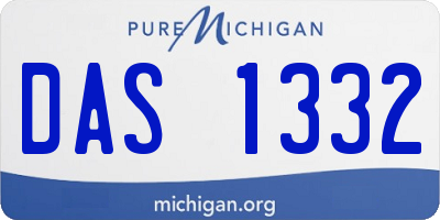 MI license plate DAS1332