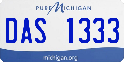 MI license plate DAS1333