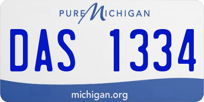 MI license plate DAS1334