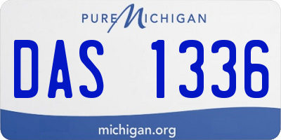 MI license plate DAS1336
