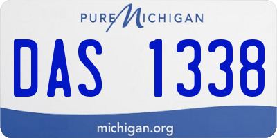 MI license plate DAS1338