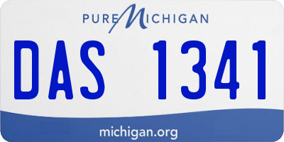 MI license plate DAS1341