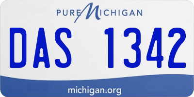 MI license plate DAS1342