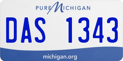 MI license plate DAS1343