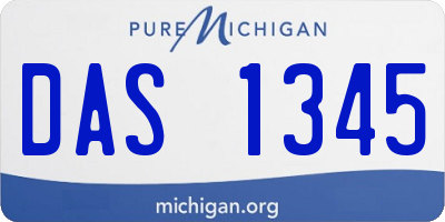 MI license plate DAS1345