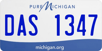 MI license plate DAS1347