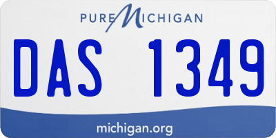 MI license plate DAS1349
