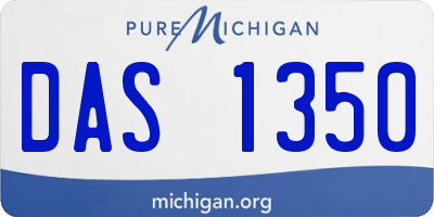 MI license plate DAS1350
