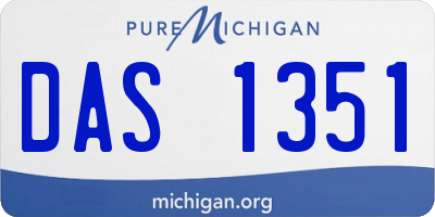 MI license plate DAS1351