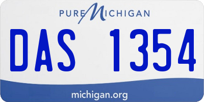 MI license plate DAS1354