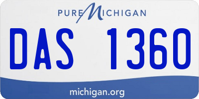 MI license plate DAS1360