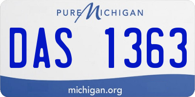 MI license plate DAS1363