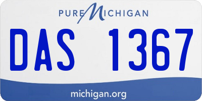 MI license plate DAS1367