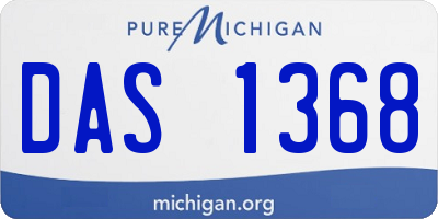 MI license plate DAS1368