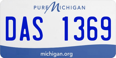 MI license plate DAS1369