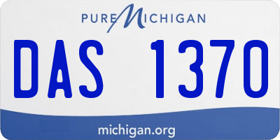MI license plate DAS1370