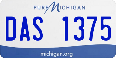 MI license plate DAS1375