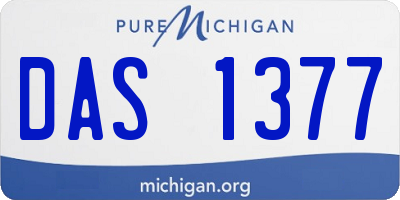 MI license plate DAS1377
