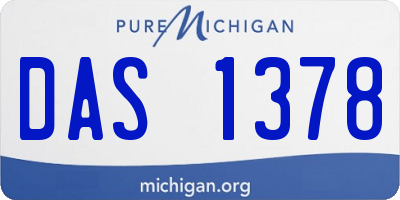 MI license plate DAS1378