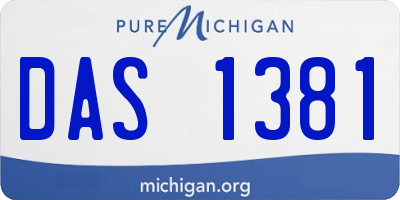 MI license plate DAS1381
