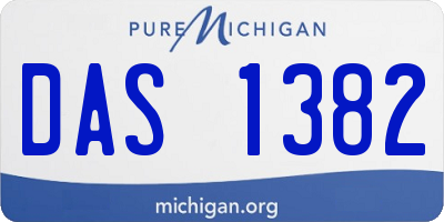 MI license plate DAS1382