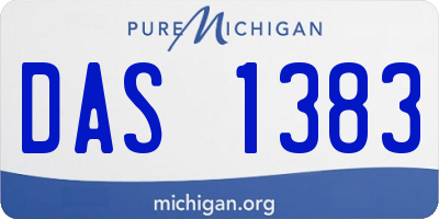 MI license plate DAS1383