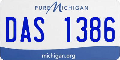MI license plate DAS1386