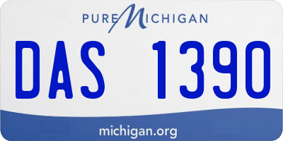 MI license plate DAS1390