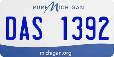 MI license plate DAS1392