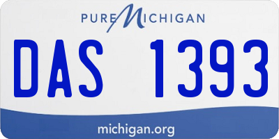 MI license plate DAS1393