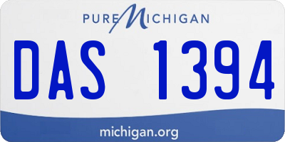 MI license plate DAS1394
