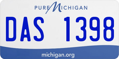MI license plate DAS1398
