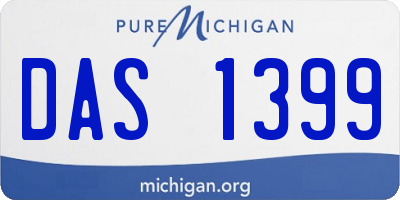 MI license plate DAS1399