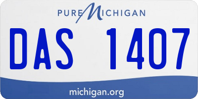 MI license plate DAS1407