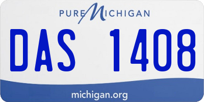 MI license plate DAS1408