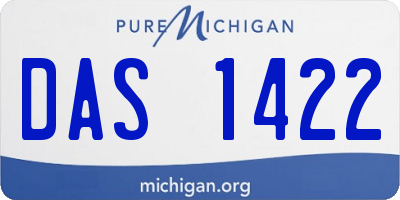 MI license plate DAS1422