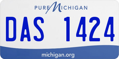 MI license plate DAS1424