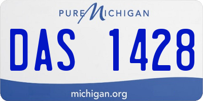 MI license plate DAS1428
