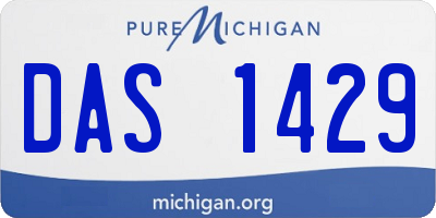 MI license plate DAS1429