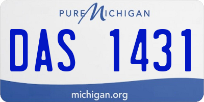 MI license plate DAS1431