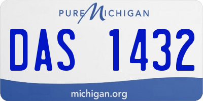 MI license plate DAS1432