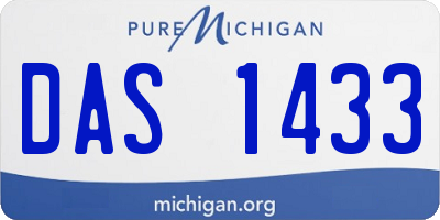 MI license plate DAS1433